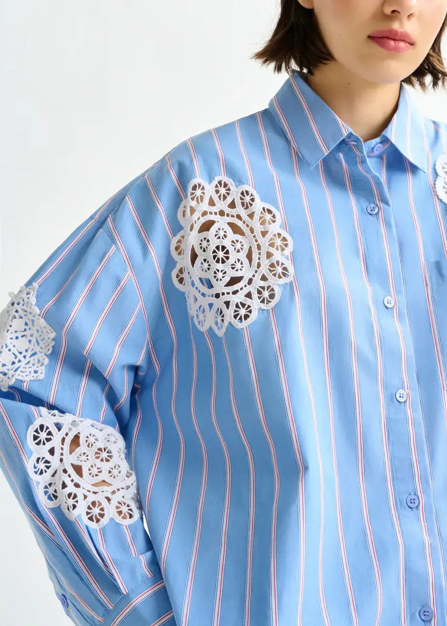 Lace Applique Shirt