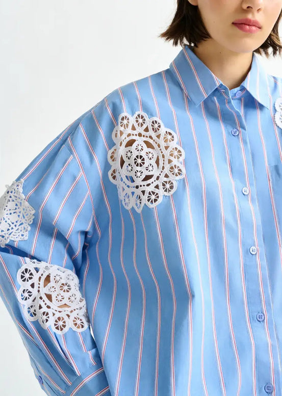 Lace Applique Shirt