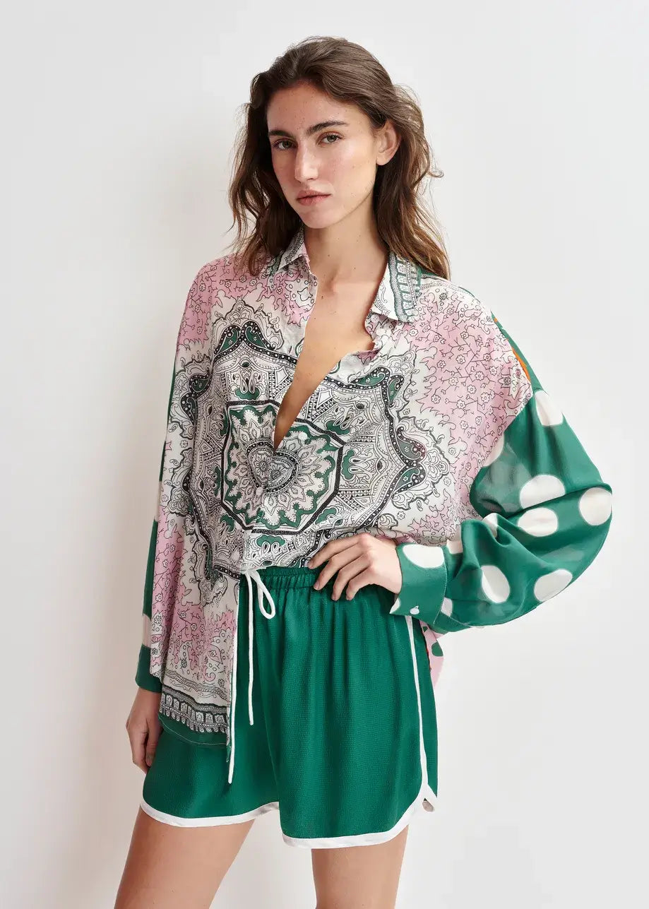Essentiel Antwerp Drawsting Shorts in Dark Green 