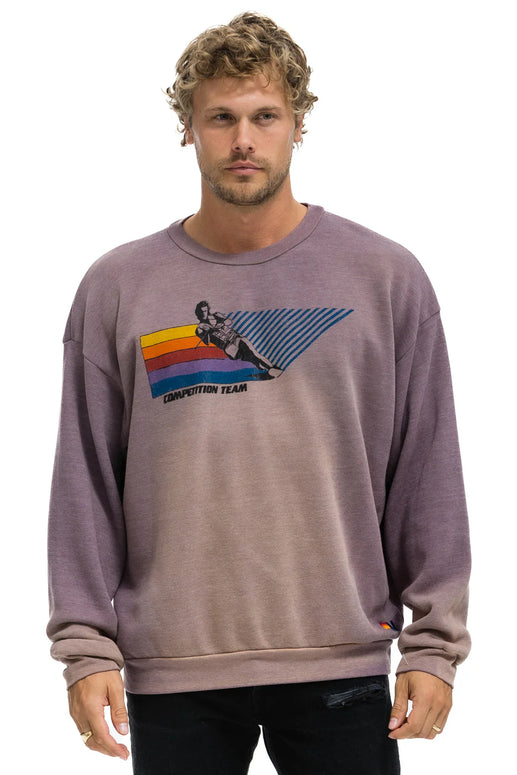 Aviator Nation Water Skier Crew Sweatshirt Faded Mocha 