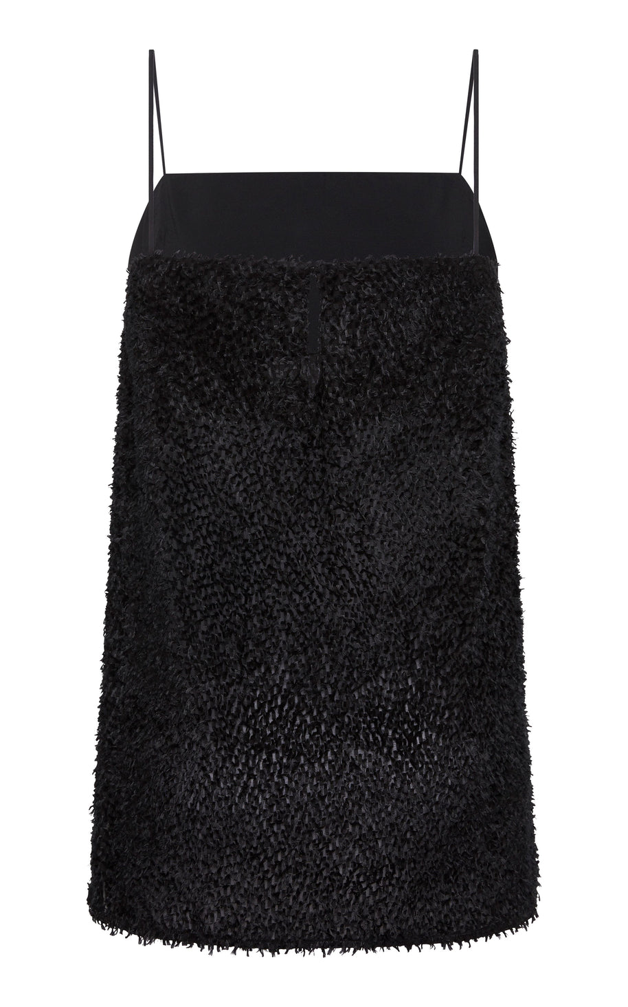 St. Agni Feathered Silk Cami in Black 