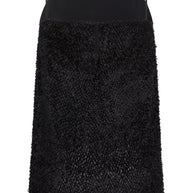 St. Agni Feathered Silk Cami in Black 