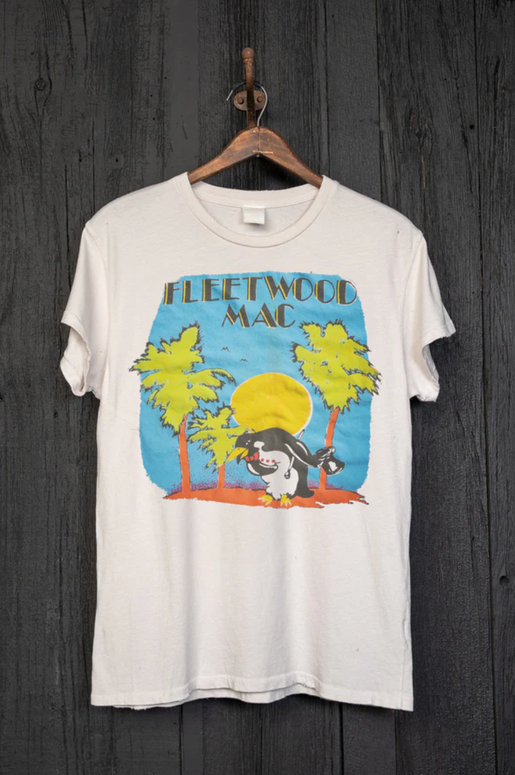 Fleetwood Mac revelation tour crew tee vintage inspired - penguin Fleetwood Stevie Knicks 