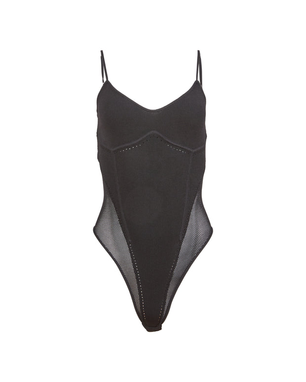 Fleur du Mal Knit Underbust Cami Bodysuit