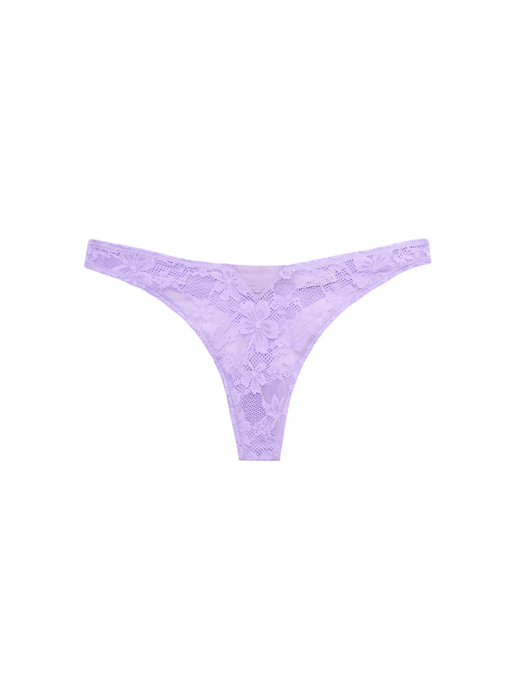 Fleur du Mal Le Stretch Lace Thong Light Lilac