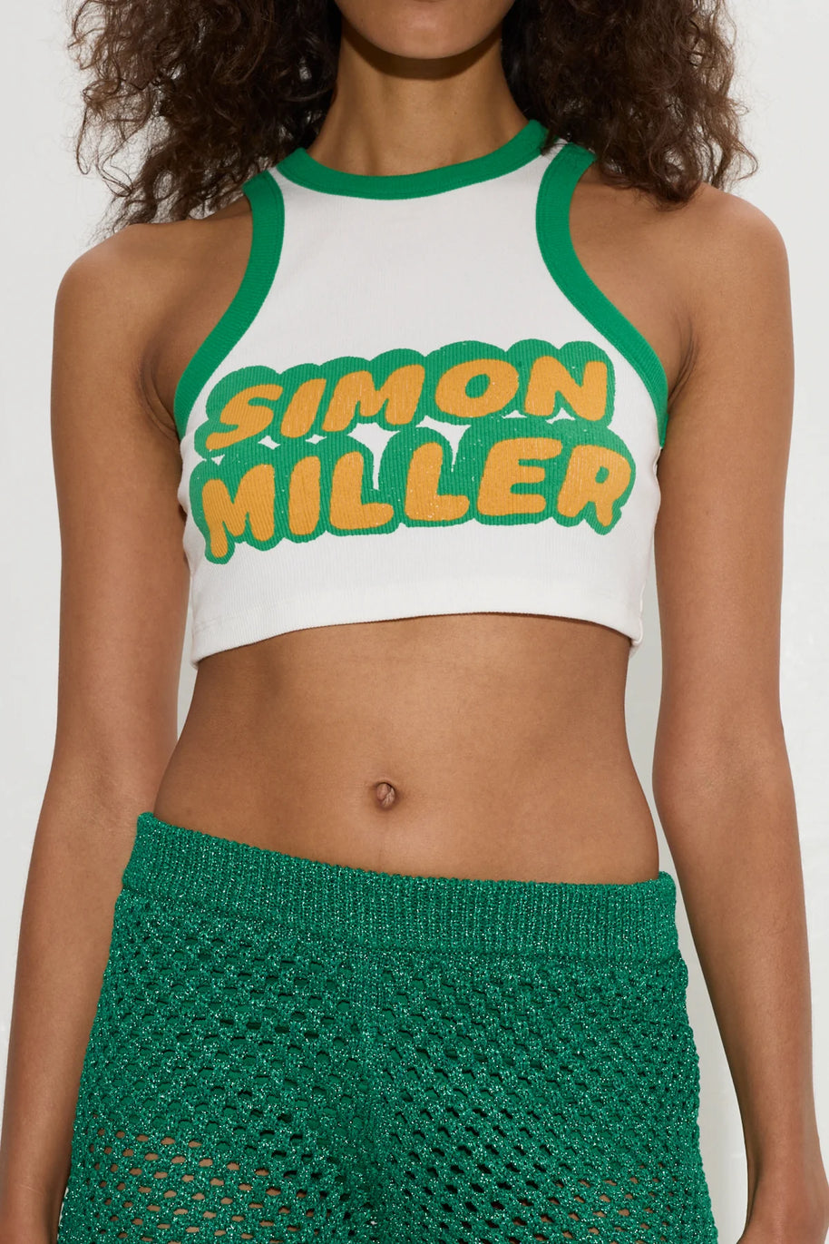 SIMONMILLER Simon Miller Dibby Logo Tank Gummy Green