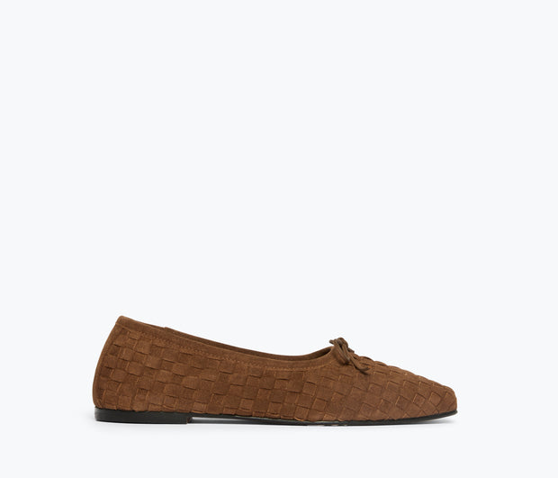 Freda Salvador Jada Ballet Flat Suede Brown 