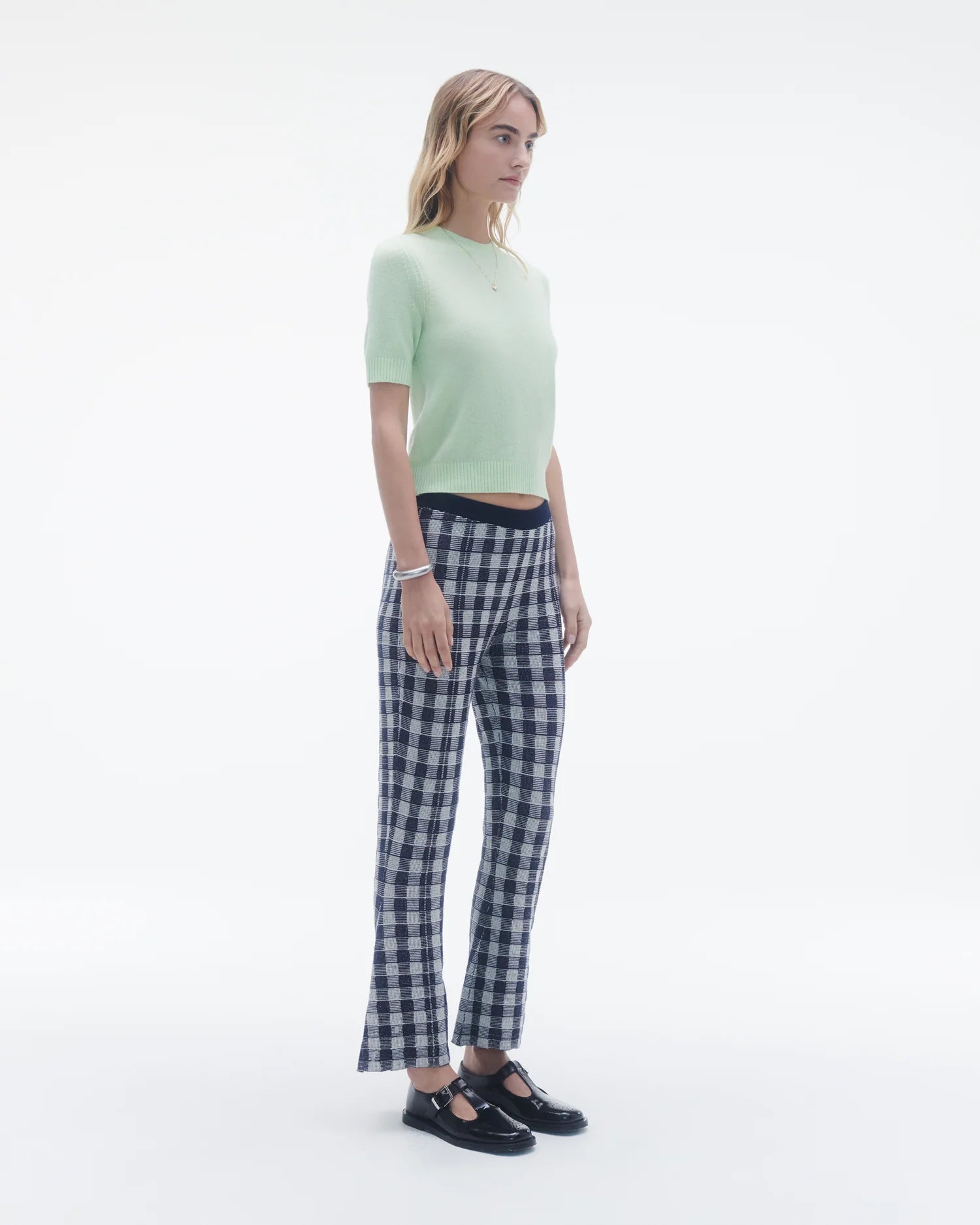 Guest in Residence Gingham Flare Pant 