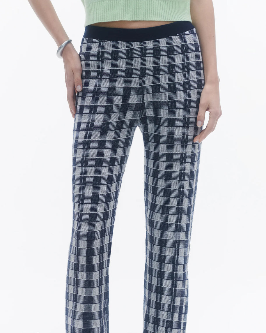 Guest in Residence Gingham Flare Pant 