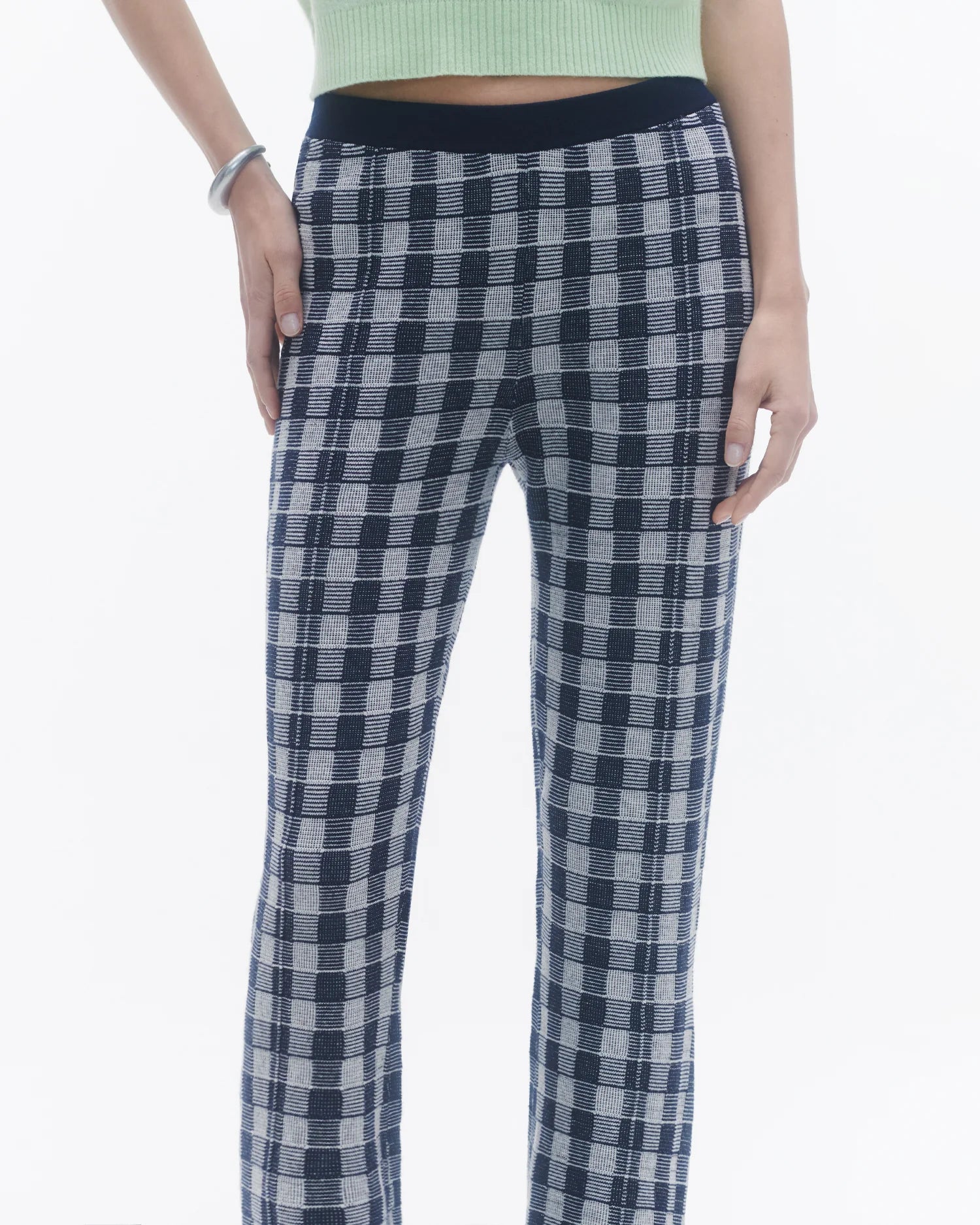 Guest in Residence Gingham Flare Pant 