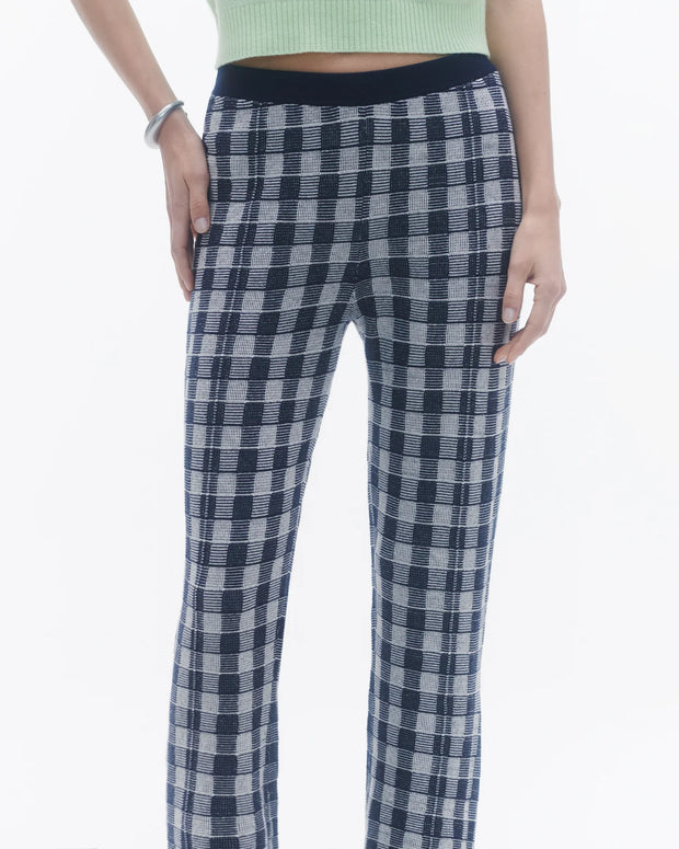 Guest in Residence Gingham Flare Pant 