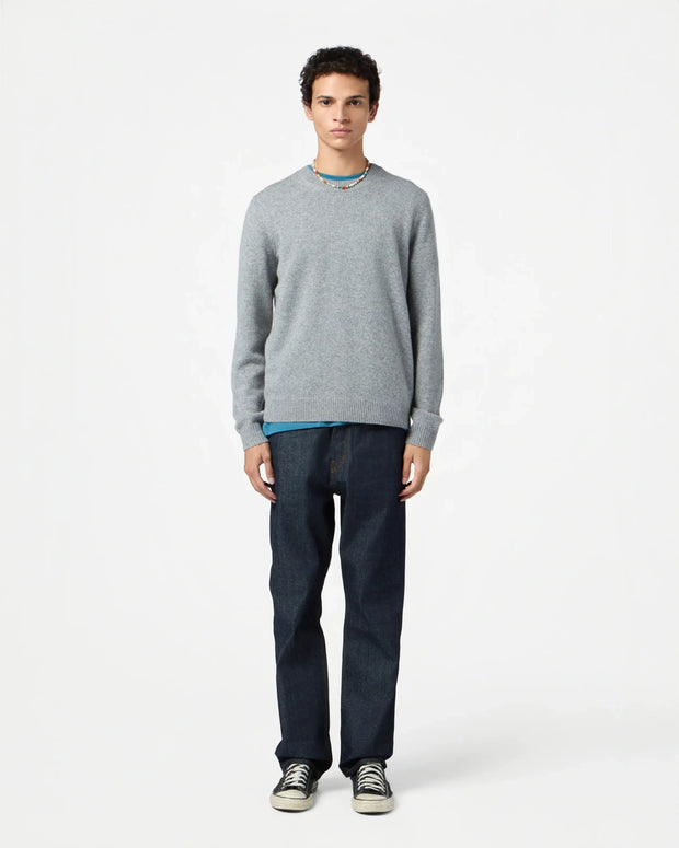 Guest in Residence Allday Mens Crewneck Cashmere Grey Sweater