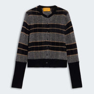 Shadow Plaid Cardigan