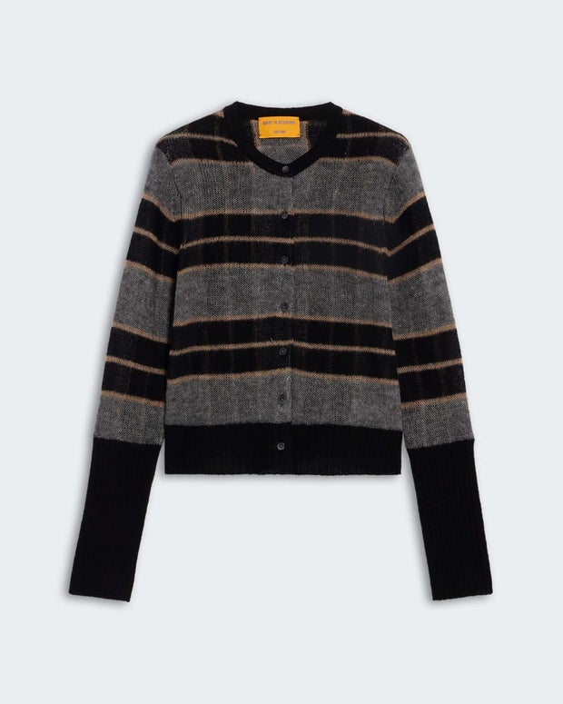 Shadow Plaid Cardigan