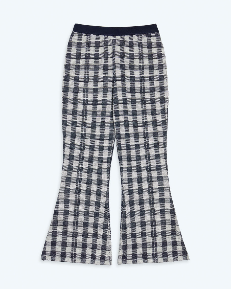 Guest in Residence Gingham Flare Pant 