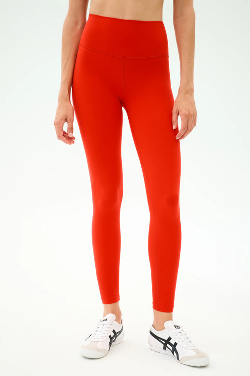 Sprint High Waist Rigor Legging 7/8 | Lotus Red