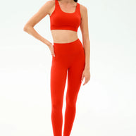 Sprint High Waist Rigor Legging 7/8 | Lotus Red