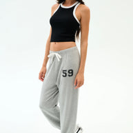 Kiki Rib Crop Tank | Black & White