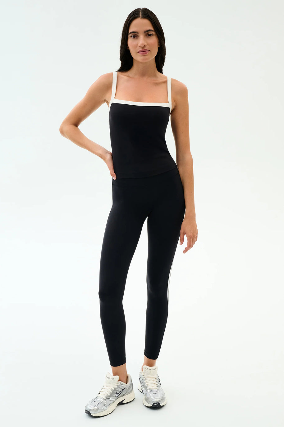 Clare Rigor High Waist Legging 7/8 | Black & White
