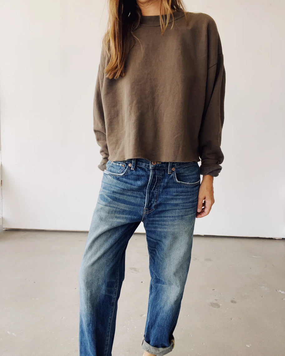 The Boxy Crop Sweatshirt | Mud
