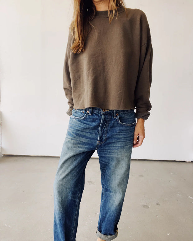 The Boxy Crop Sweatshirt | Mud