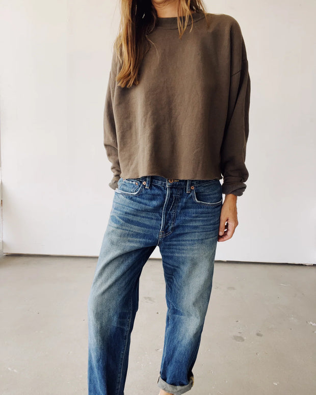 The Boxy Crop Sweatshirt | Mud