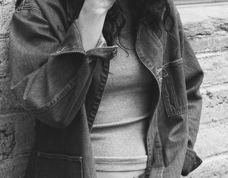 Hey Gang Ribbed Tank in Grey Women's Fitted Long Ribbed Tank Tops 