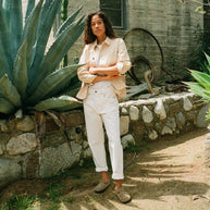 The Loose Crop Jeans | White