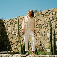 The Loose Crop Jeans | White