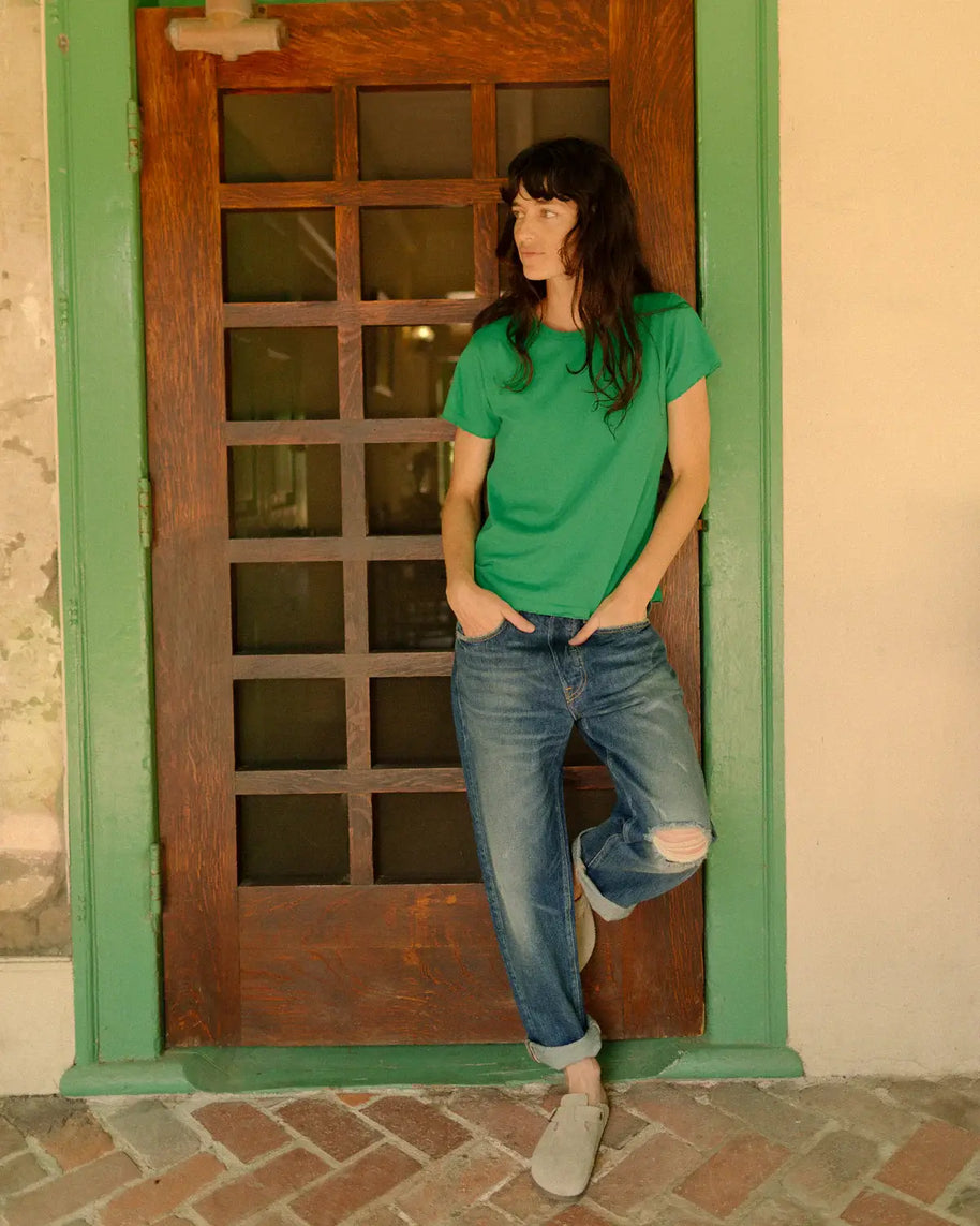 Hey Gang Loose Crop Jeans in Richman Wash Destroy 