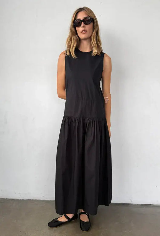 Jenetta Dress Cotton Poplin | Black