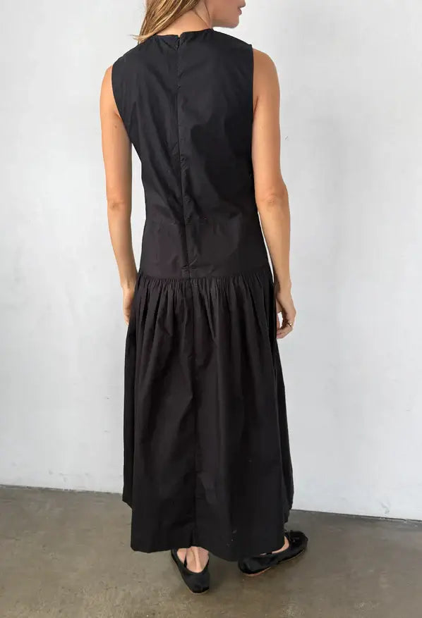 Jenetta Dress Cotton Poplin | Black