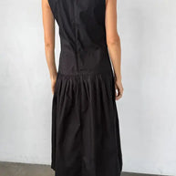 Jenetta Dress Cotton Poplin | Black