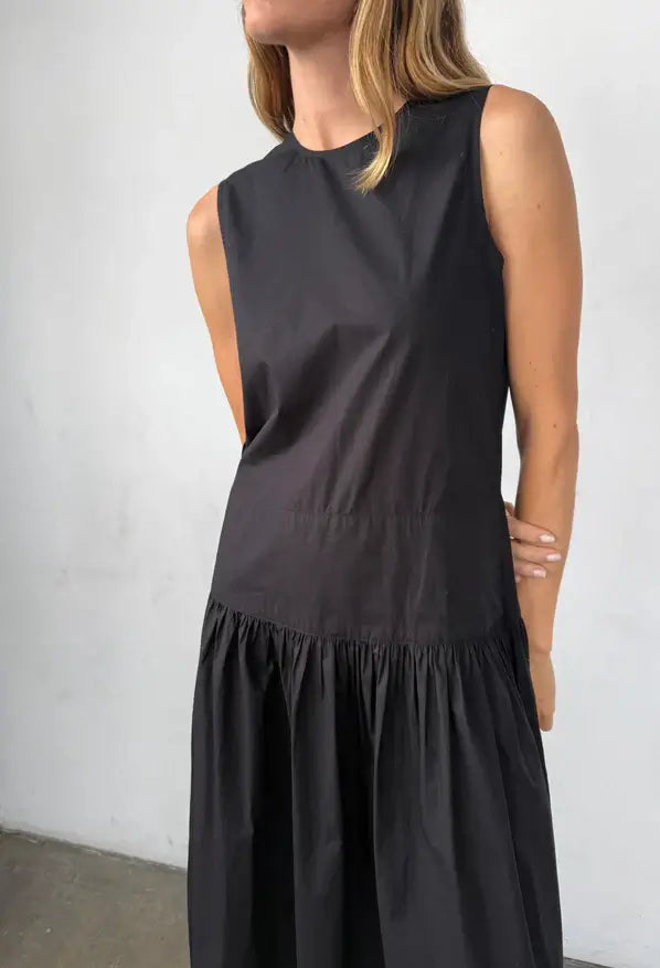 Jenetta Dress Cotton Poplin | Black