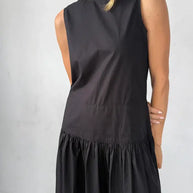 Jenetta Dress Cotton Poplin | Black