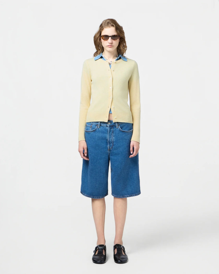 Guest in Residence Cashmere Jane Cardigan in Butter Yellow 