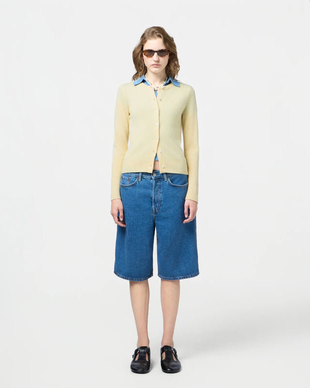 Guest in Residence Cashmere Jane Cardigan in Butter Yellow 