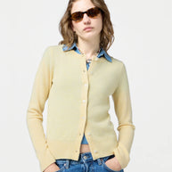 Guest in Residence Cashmere Jane Cardigan in Butter Yellow 