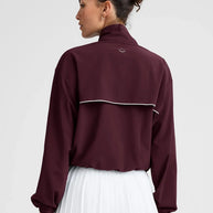 Beyond Yoga Track Jacket in Black Cherry