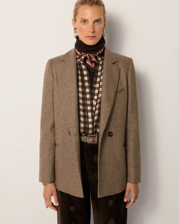 Maison Hotel Brown Blazer Jackie Blazer Fall Blazer 