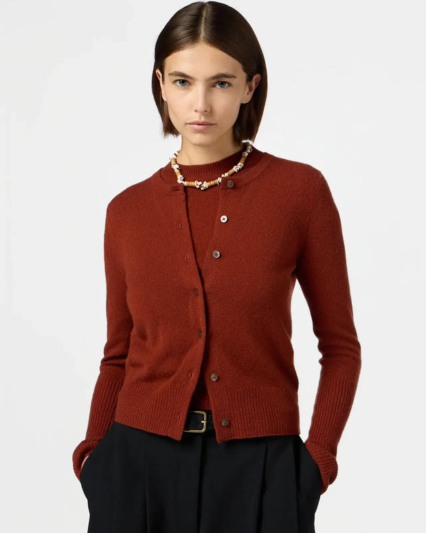 Guest in Residence Jane Cashmere Cardigan in Cinnamon 