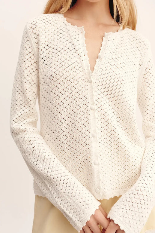 Posse Helena Jacket in White Crochet