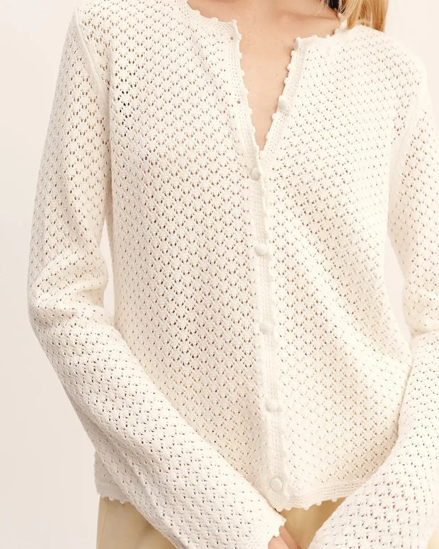 Posse Helena Jacket in White Crochet