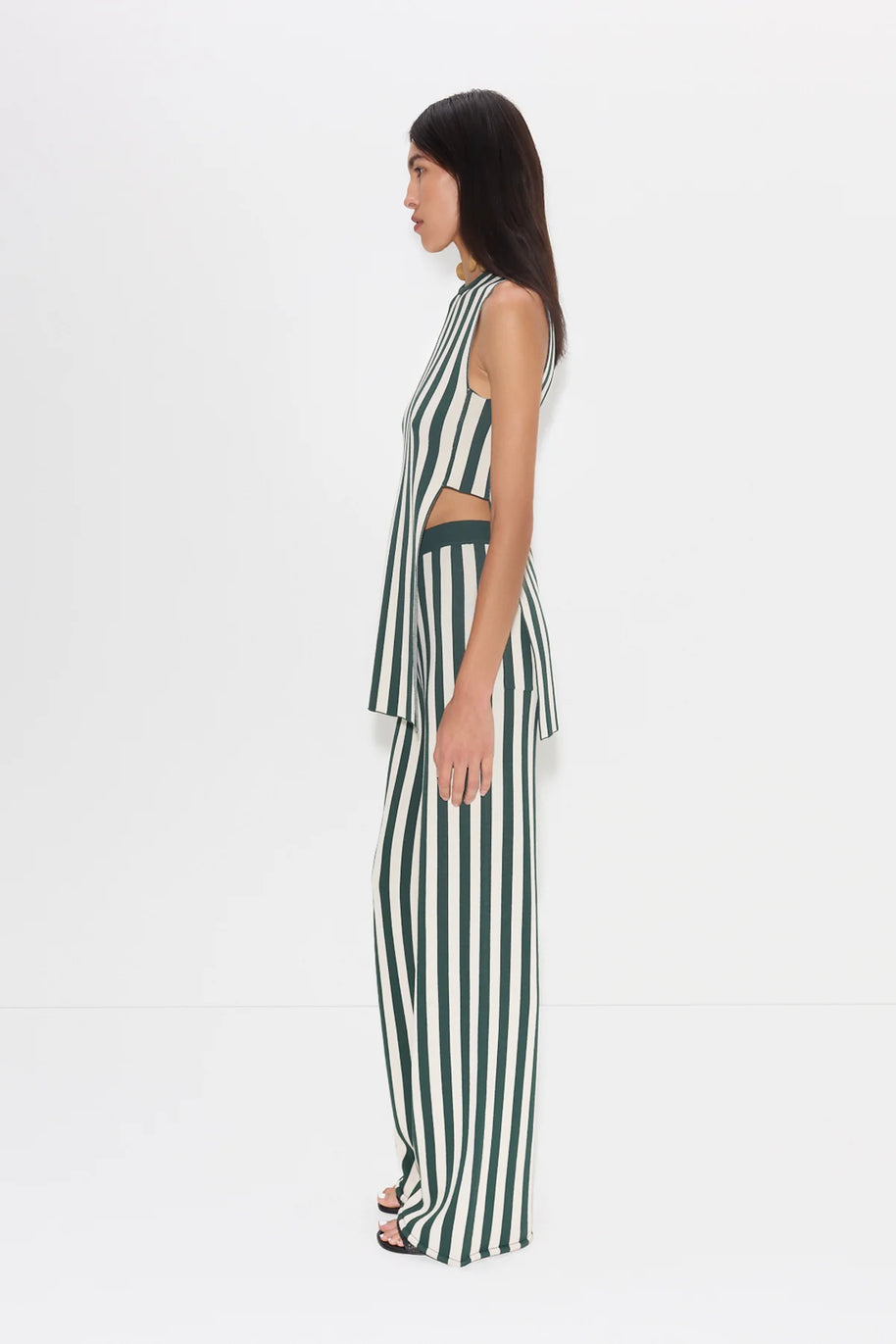 SIMONMILLER Canoga Knit Top in Gummy Green Stripe Simon Miller