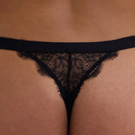 Love Stories Roomserive Thong in Black 