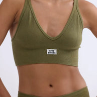 Love Stories Posey Sporty Bra Green Knit Bra Set
