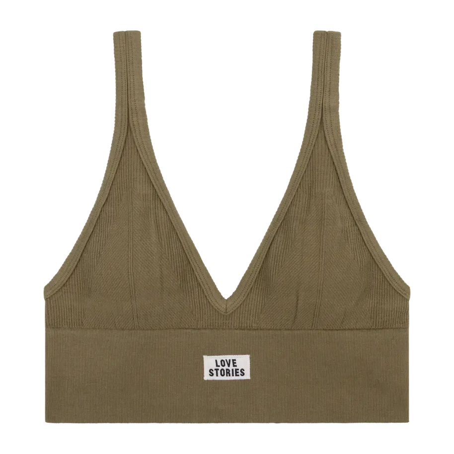 Love Stories Posey Sporty Bra Green Knit Bra Set