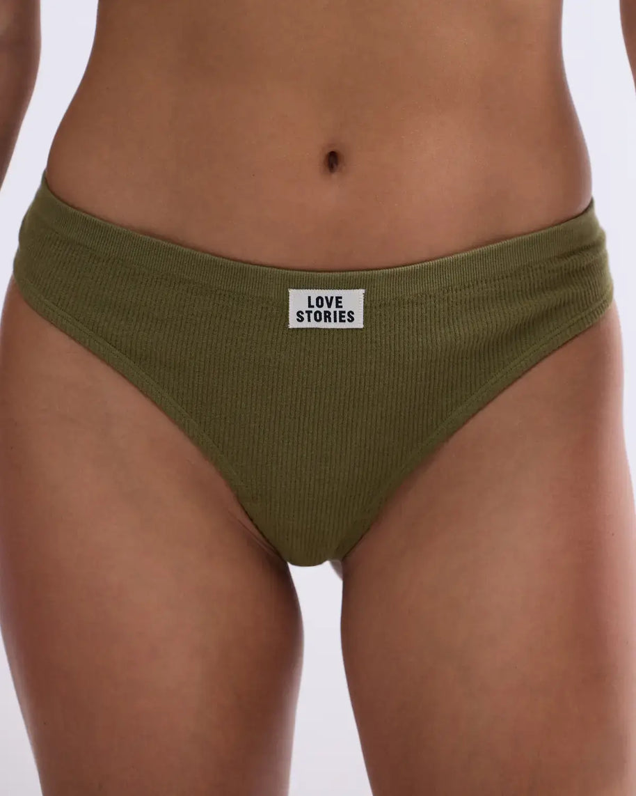 Lima Thong Love Stories Intimates Knit Green Set