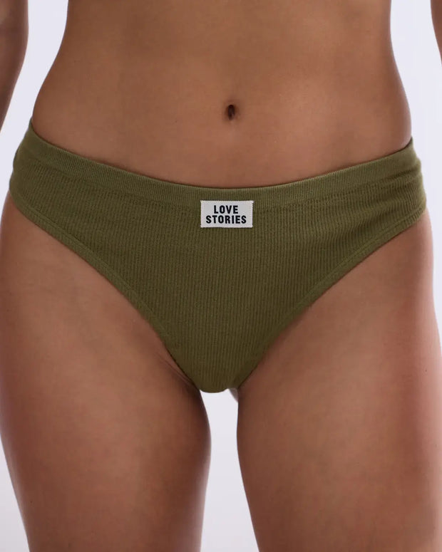 Lima Thong Love Stories Intimates Knit Green Set