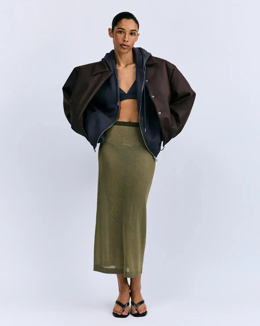 Love Stories Sheer Mia Skirt in Green Love Stories Skirt Cardigan Set